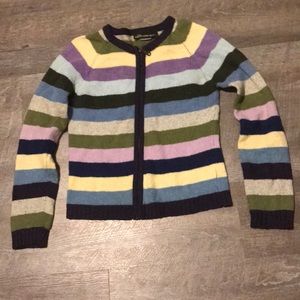 Vintage No Boundaries Stripe Zip Up Sweater size S